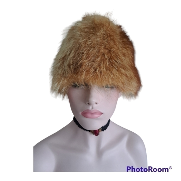 Fur hat winter tan color - Picture 6 of 10